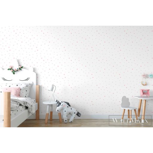 ICH Pippo 457-2 rózsaszín Csillagos Gyerek papír tapéta