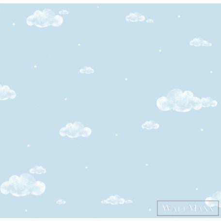 ICH Pippo 458-1 kék Felhő mintás Gyerek papír tapéta