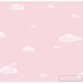   ICH Pippo 458-3 rózsaszín Felhő mintás Gyerek papír tapéta