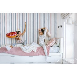   Marburg Kids Walls 45833 Ifjúsági kék csíkos gyerek tapéta