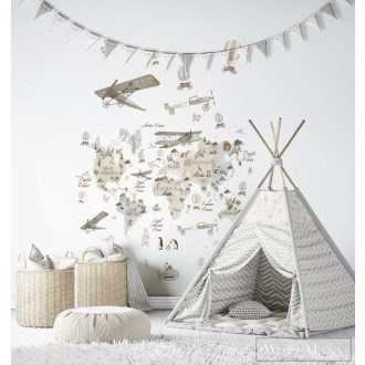   Marburg Kids Walls 45858 Ifjúsági rózsaszín repülő mintás gyerek digitális panel