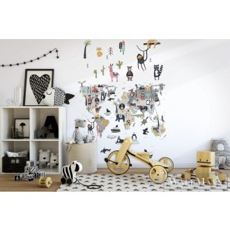   Marburg Kids Walls 45875 Ifjúsági színes térkép mintás gyerek digitális panel