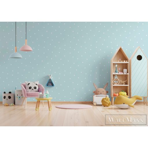 ICH Pippo 460-1 türkiz Pöttyös Gyerek papír tapéta