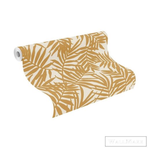 Rasch Zoya 2023 460254 sárga levélmintás tapéta