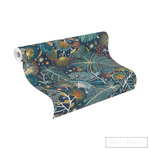 Rasch Zoya 2023 461862 türkiz virágmintás tapéta