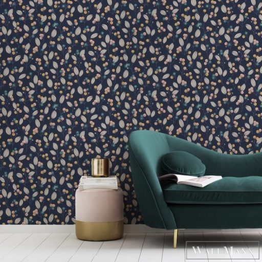 RASCH DENZO II 2022 463088 MÁKVIRÁG KÉK TAPÉTA