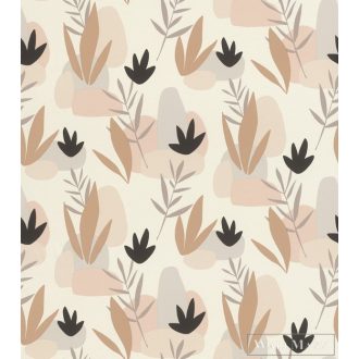   Rasch Salsa 2023 463446 rózsaszín grafikus levélmintás tapéta