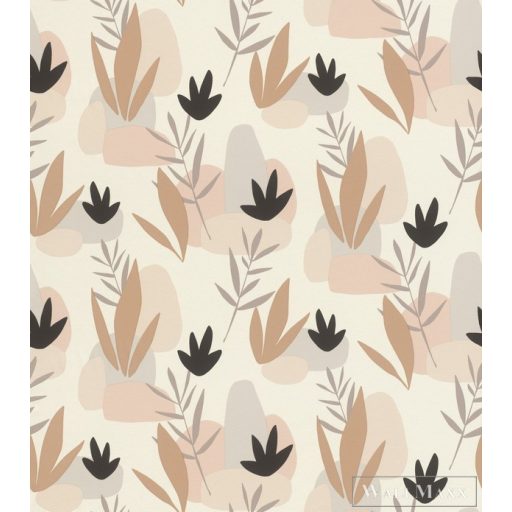 Rasch Salsa 2023 463446 rózsaszín grafikus levélmintás tapéta