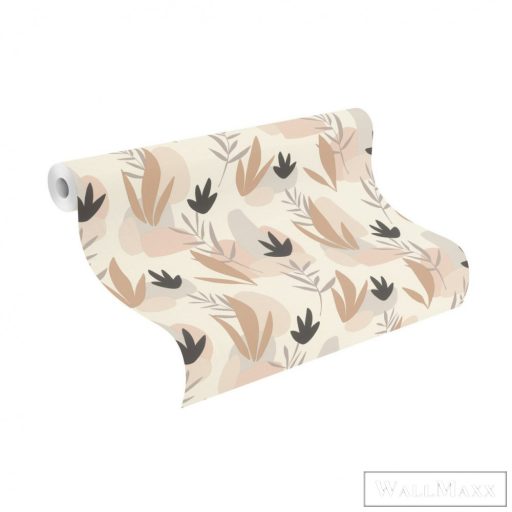 Rasch Salsa 2023 463446 rózsaszín grafikus levélmintás tapéta