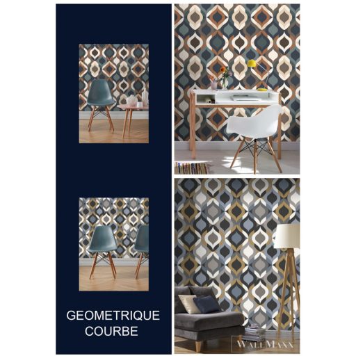 Rasch Salsa 2023 463712 kék grafikus tapéta