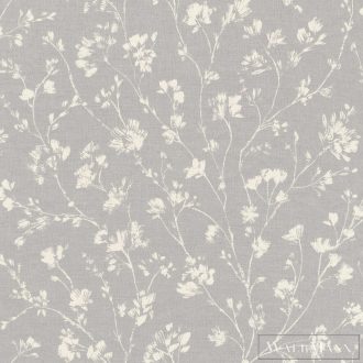   RASCH Country-Charme 463828 szürke virág mintás leveles tapéta