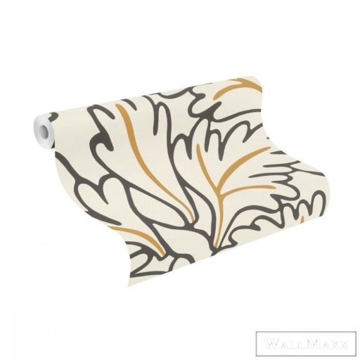 Rasch Salsa 2023 465686 barna grafikus levélmintás tapéta