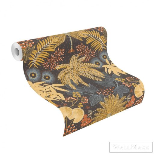 Rasch Salsa 2023 465730 kék grafikus jungle graphique tapéta