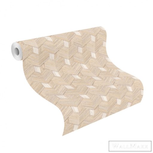 Rasch Salsa 2023 466201 bézs design paille 3d tapéta