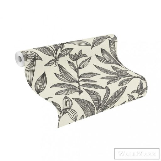 Rasch Salsa 2023 466409 kék grafikus feuillages multico tapéta