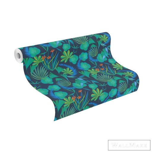 Rasch Salsa 2023 466607 kék grafikus tapéta