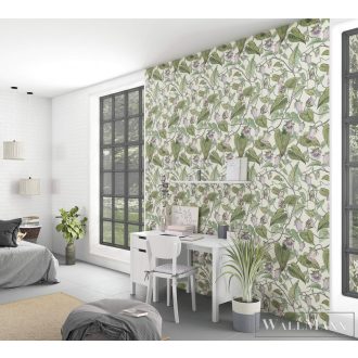   Marburg Smart Art Aspiration 46717 zöld virág mintás panel