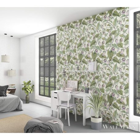 Marburg Smart Art Aspiration 46717 zöld virág mintás panel
