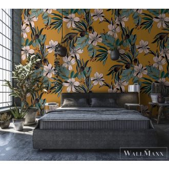   Marburg Smart Art Aspiration 46722 narancssárga virág mintás panel