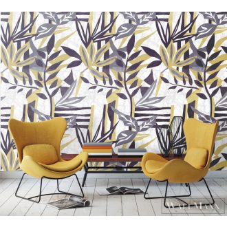   Marburg Smart Art Aspiration 46724 sárga grafikai mintás panel