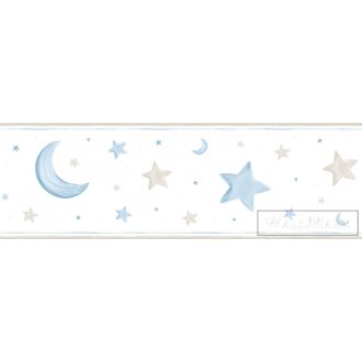   ICH Pippo 470-1 kék Csillag mintás Gyerek öntapadós bordűr