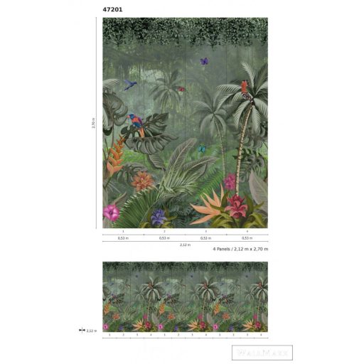 Marburg Smart Art Easy 47201 Natúra zöld dzsungel mintás digitális panel