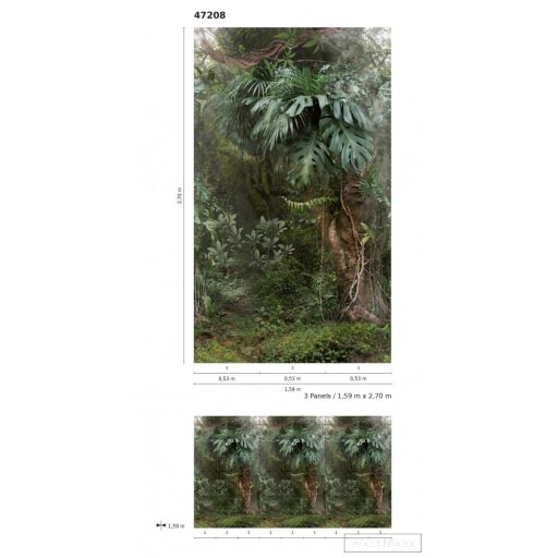 Marburg Smart Art Easy 47208 Natúra zöld dzsungel mintás digitális panel