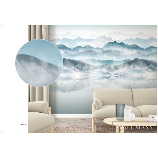 Marburg Smart Art Easy 47224 Natúra türkíz hegylánc mintás digitális panel