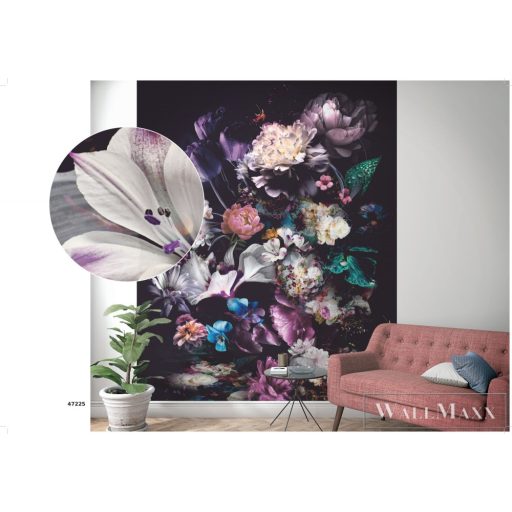 Marburg Smart Art Easy 47225 Design kék virágcsokor mintás digitális panel