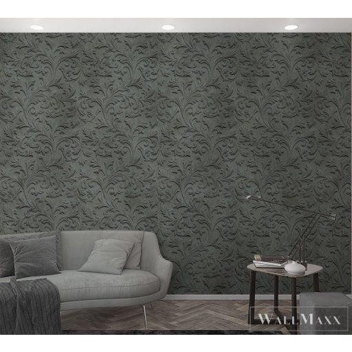 Marburg Smart Art Easy 47235 Térhatású ezüst virág mintás digitális panel