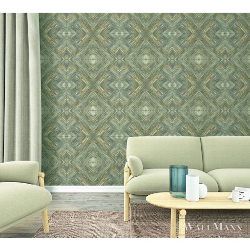 Marburg Smart Art Easy 47249 Modern zöld kaleidoszkóp mintás digitális panel