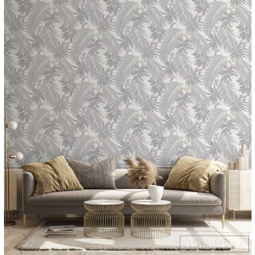 MARBURG Spirit of Jungle 47407 szürke-fehér madár mintás Grafikus tapéta