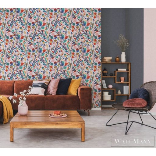 MARBURG Spirit of Jungle 47412 színes-fehér levél mintás Grafikus tapéta