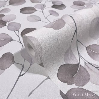   MARBURG Spirit of Jungle 47421 lila-fehér levél mintás Grafikus tapéta