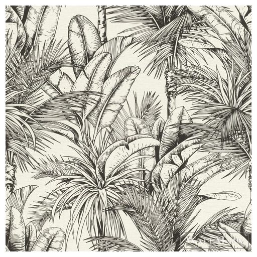 Rasch Salsa 2023 478013 fekete grafikus levélmintás tapéta