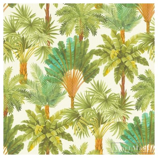 Rasch Salsa 2023 478235 zöld design levélmintás tapéta