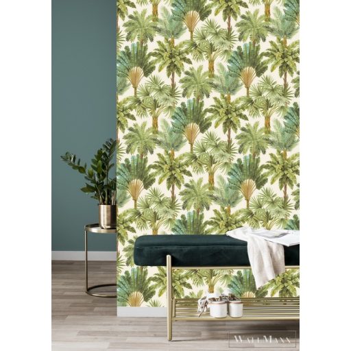 Rasch Salsa 2023 478235 zöld design levélmintás tapéta