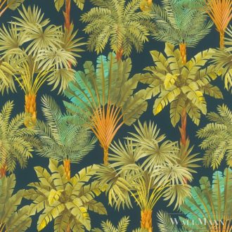 Rasch Salsa 2023 478242 zöld design levélmintás tapéta