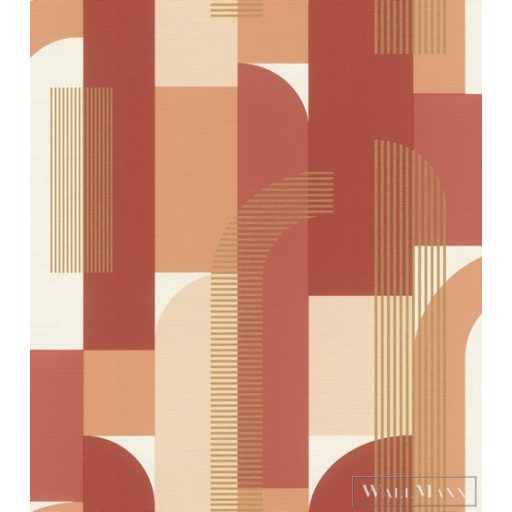 Rasch Salsa 2023 480030 narancssárga grafikus absztrakt tapéta