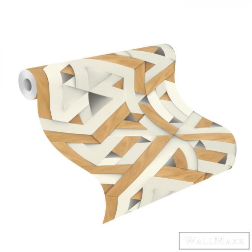 Rasch Salsa 2023 480610 barna modern intarzia tapéta