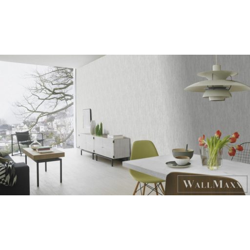 Rasch Bricks & Wood II 480955 törtfehér, ezüst Akril mintás Uni vlies tapéta