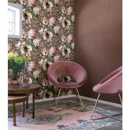 Rasch Florentine III 2024 484267 arany, piros Textil mintás Klasszikus vlies tapéta