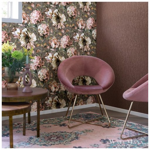 Rasch Florentine III 2024 484267 arany, piros Textil mintás Klasszikus vlies tapéta