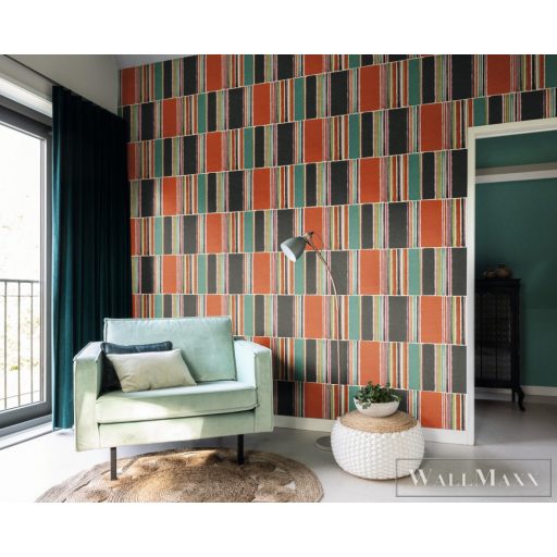 Rasch Florentine III 2024 484458 piros Grafikus geometriai mintás tapéta