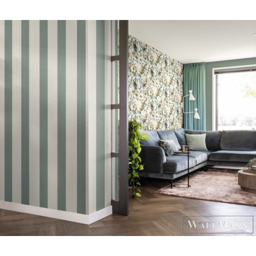 Rasch Florentine III 2024 485448 kék Klasszikus csíkos tapéta