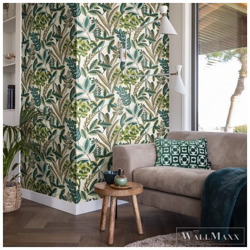 Rasch Florentine III 2024 485523 bézs Grafikus levél mintás tapéta