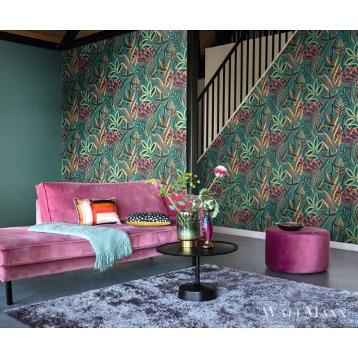 Rasch Florentine III 2024 485547 kék Grafikus levél mintás tapéta