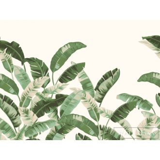   Rasch Florentine III 2024 485929 zöld Grafikus levél mintás panel