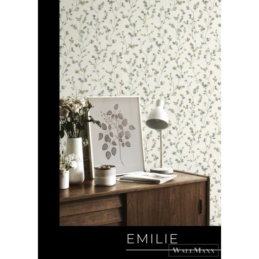 RASCH Country-Charme 486148 zöld virág mintás natúra tapéta