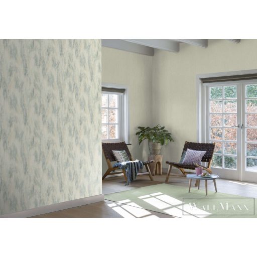 RASCH Country-Charme 486230 zöld levél mintás grafikai tapéta